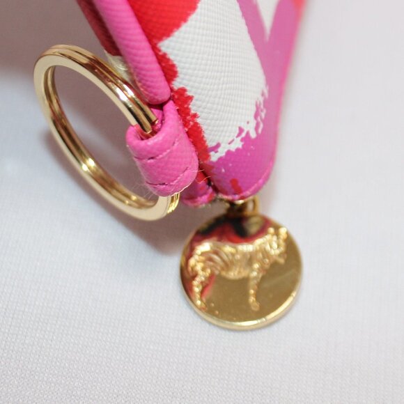 Dabney Lee Key Ring Plaid and Silver Heart Coin Purse - Picture 3 of 6